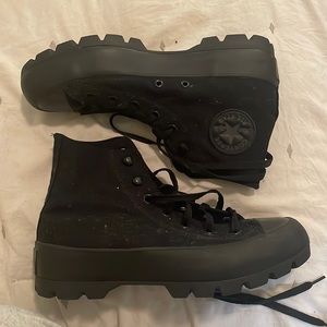 Black High Top Lugged Converse